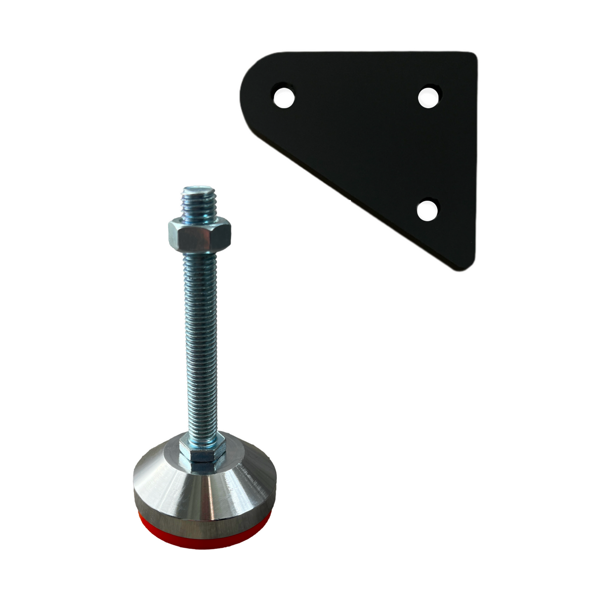 Set of 4 Adjustable Levelling Rubber Feet with Mounting Plates for R ...