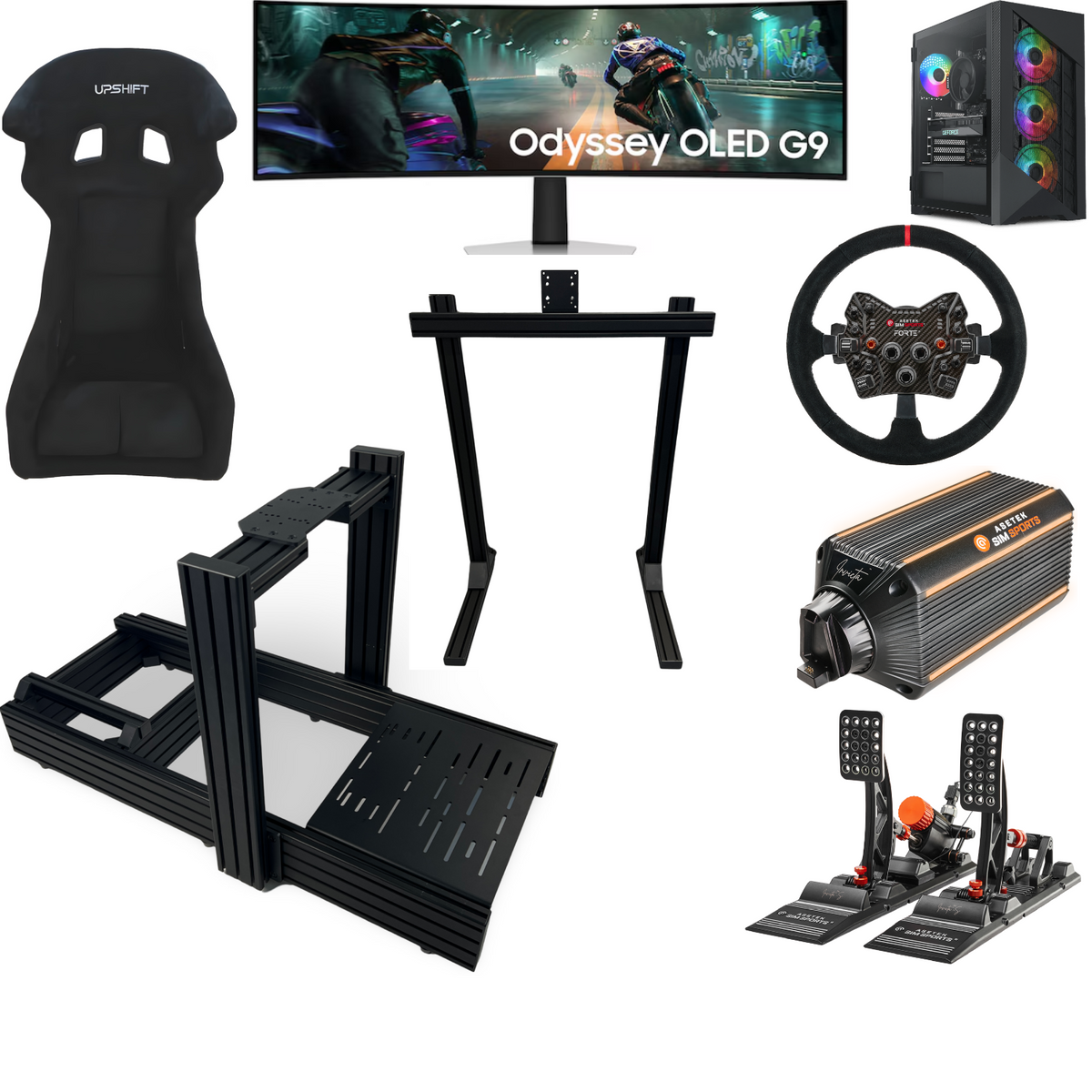 Pink Racing Sim Bundle Complete Racing Sim Package - Professional – Upshift