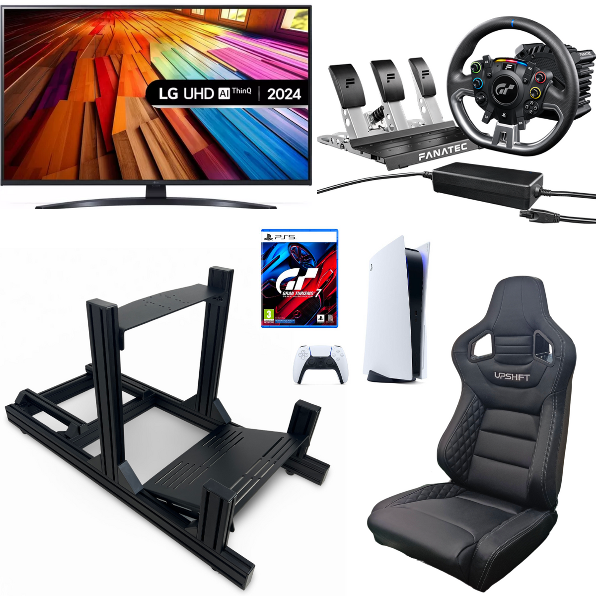 Pink Racing Sim Bundle Complete Sim Packages for Sim Racing | Full Turnkey Setups | Upshift