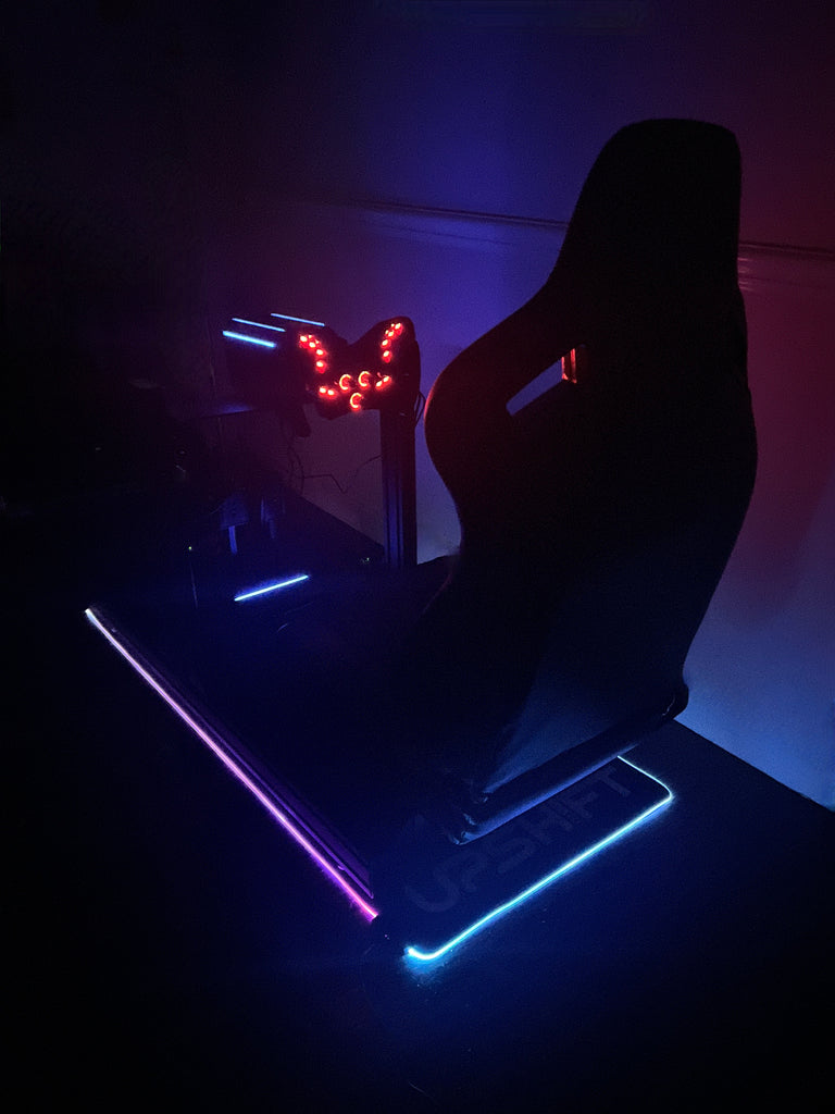 Upshift Sim Rig Floor Mat with RGB Lighting