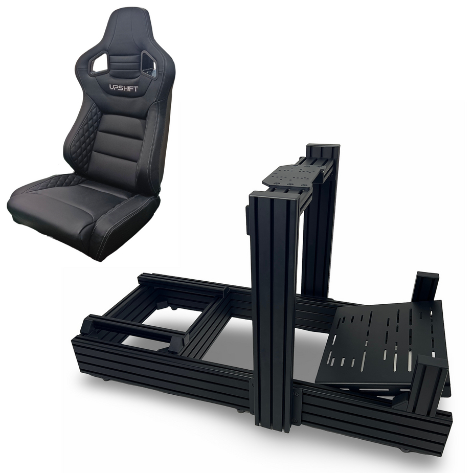Upshift Sim Racing Upshift R-MAX 160x40 Aluminium Profile Sim Racing Rig Black Edition