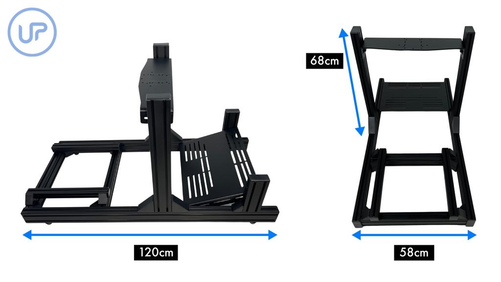 Upshift R-PRO 80x40 Aluminium Profile Sim Racing Rig Black Edition